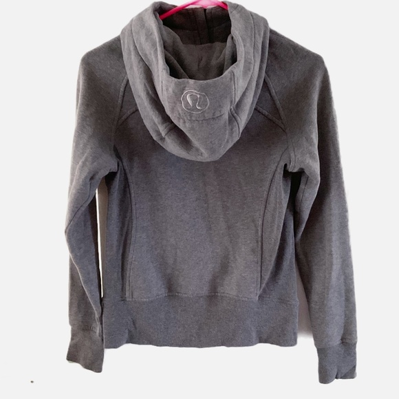 Lululemon Scuba Hoddie * Light Cotton Fleece. Size 4 in Heathered Medium Grey - Picture 8 of 12